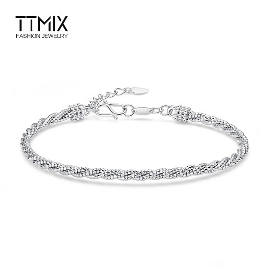 TTMIX new Chinese twist PT950 bracelet chain platinum fashionable oval platinum bracelet for girlfriend 11.7-11.9g thick 2.7mm