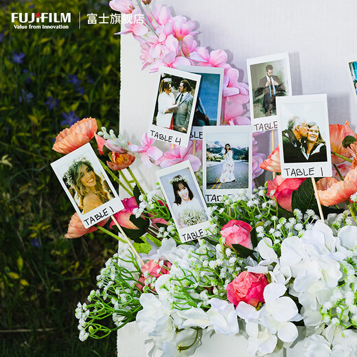 Fuji (FUJIFILM) instax instant camera 3-inch mini photo paper film roll 3-inch double pack + photo album + refrigerator magnet, including 20 sheets of white-bordered photo paper, official standard