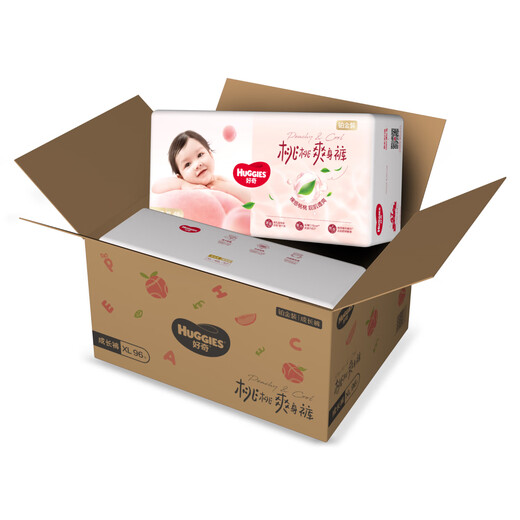 好奇（Huggies）铂金装成长裤XL96片(12-17kg)加大号婴儿尿不湿小桃裤超薄透气