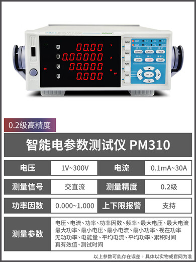 
Kezhitu PM9901 smart electrical parameter tester Customized power meter Electric energy test Limit alarm [Single AC + 20A] PM9901 (alarm)
