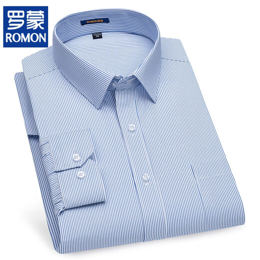 
ROMON (ROMON) spring, summer and autumn white shirt men's long-sleeved cotton formal wear professional work clothes groomsmen's wedding suit inch shirt 6628 38
