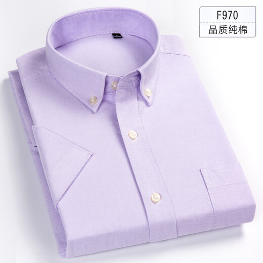 
[Cotton Daddy Suit] High-end Summer Shirt Men's Short Sleeve Middle-aged and Young Loose Casual Shirts Fashionable and Versatile F983 2XL 42