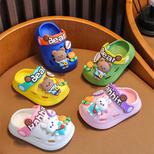 Hao'e Kindersandalen Mädchen Höhlenschuhe für Kinderhöhlenschuhe für den Sommer Strand in der Innenräume Baby Baby Baby Baby Baby Baby Rosa Einschicht weicher Sohle Sohle -Loch -Schuhe 14,5 150 mm für 2223 Größen geeignet