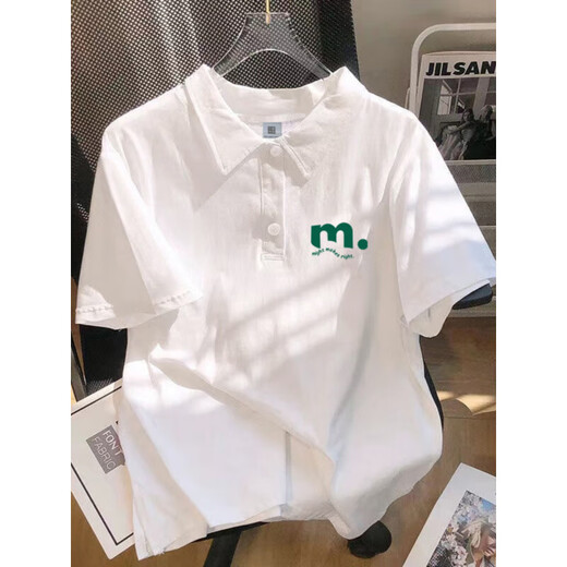 班尼路 BALENOpolo衫短袖男夏季港风日系带领t恤设计感小众oversize半袖上衣服 【3895*wasp】-白色 M 80-110斤