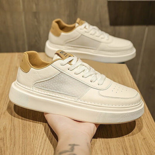 Belle 2025 Summer Hottest Fin Plate Zapatos Pequeños Blancos Sports Versátiles Avisables zapatos para hombres Lace-up Soft Sole Casual Sports 6995-Miguo Verde 40