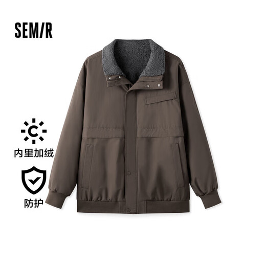 Semir jacket men's waterproof winter retro workwear style velvet jacket solid color oversize109724108109