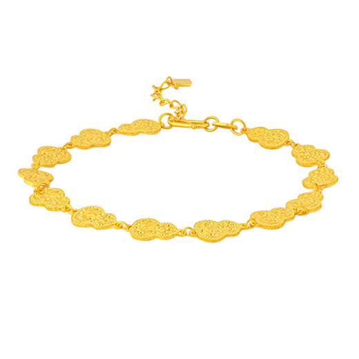 Chine Gold (Chine Gold) Gold Bracelet Football Football Football Gold Gold Ice Bracelet Bracelet Brunier brun brun brun Gold Crushed Girlfulping to Wife Birthday Gift Environ 6,4 g_