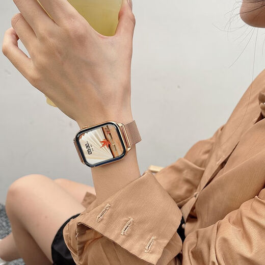 Xiaomi Mi General 9pro Bracelet Smart Watch Men and Women's Sports Exercise Advanced Special Full Function Blood Pressure Heart Rate Gold Pink - Health Monitoring - Offline Payment - Bluetooth