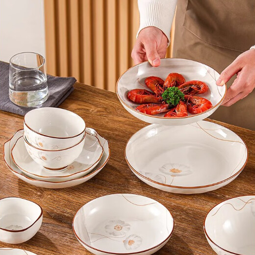 
Tuojin Jinbaoyuan ceramic tableware packaging for years and good looks bowl Pandian home ceramic bowl tableware packaging Jinbaoyuan 9919 bowl