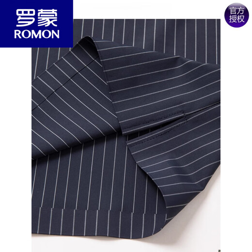 罗蒙（ROMON）夏季翻领无痕短袖T恤男士竖条纹休闲polo衫男装潮流薄款冰丝半袖 灰色 6996 M 170