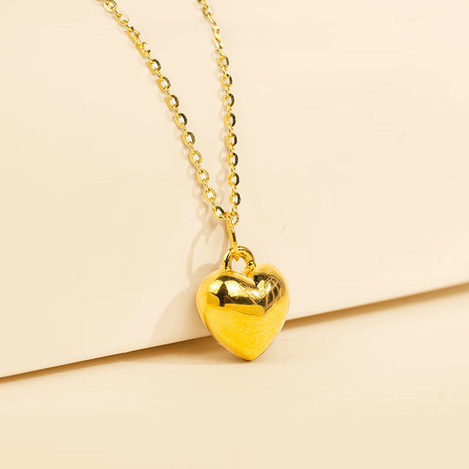 Hunter yellow plated 18k gold pendant romantic love plain gold colored gold pendant new women's jewelry pendant 18k gold pendant (approximately 0.18-0.28g)