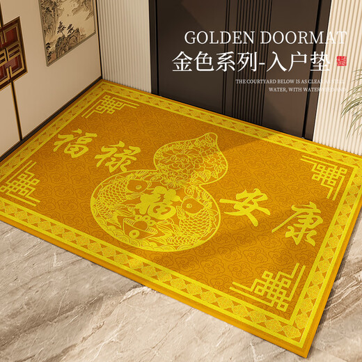 Golden Kürbis Eingangstürbodenmatte am Eingang des Eingangsstaubs und der Bodenmatte verdickter Teppich Baifu Juzhen-Brown-12164 200*300 cm Neues Upgrade [Anti-Schlupf-Verdoppelung] Baumwolle