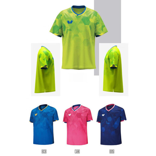 Jersey de mariposa 25 años NUEVA MESA UNIFORMA DE TENIS LIN YUNRU mismo estilo BWH841 Entrenamiento deportivo de manga corta Neck Round BWH841-03 Azul M