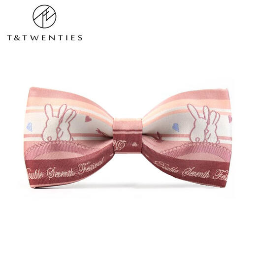 T&Twenties中国福娃.小号儿童蝴蝶结领结男童女童幼儿园红色别针领花演出 汤圆宝宝-儿童领结_BV1391--默认