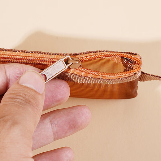 Tingzhi New Cosmetic Bag Mesh Storage Bag Portable Travel Toilet Bag Small Travel Coin Purse Lipstick Cosmetic Brush Blue + Brown - Main Picture Style (Pack of Two) 11.5 8cm