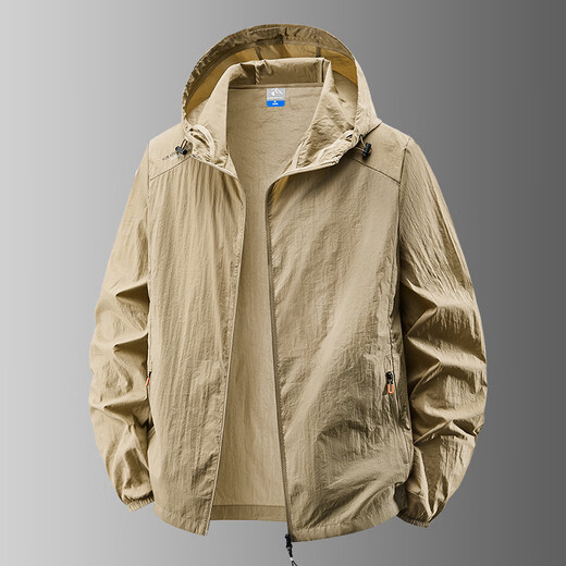 Guqian Summer Lightweight Quick-Drying Hooded Sun Protection Jacket Men's Jacket Outdoor Leisure Travel Mountaineering Fishing Sports Sun Protection Clothing Black XL