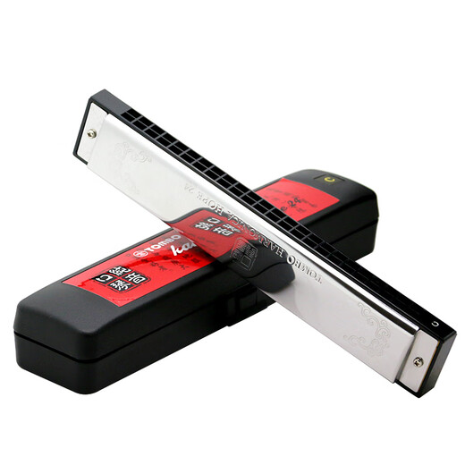 Tongbao 6624p armónica pura armónica para principiantes adultos armónica polifónica de 24 hoyos Cinebrimiento C-rendimiento Nivel de ajuste 12- +Tombo Card Piano Bag