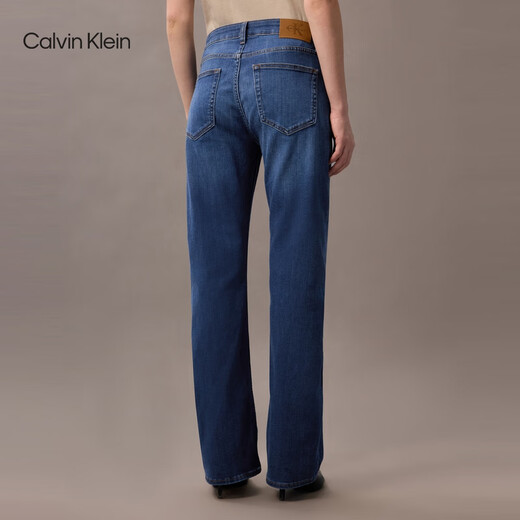 Calvin KleinJeans【凉感】25春夏新款女士美式复古ck宽松微喇牛仔裤47AB724 UN2-牛仔蓝 28