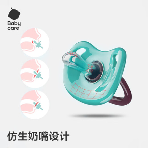 Babycare pacifier newborn chewing glue super soft baby sleeping artifact simulated realistic pampas size green