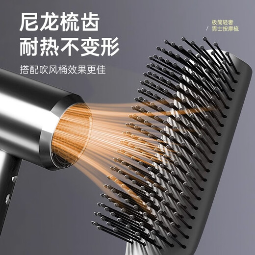 Solan 2025 new curly hair comb for men, fluffy high skull roller shape rib air cushion air bag massage comb