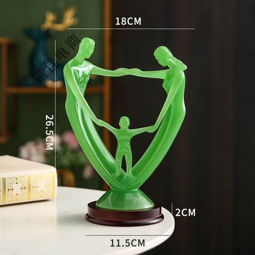 XMSJ定制一家三口摆件十周年结婚纪念日礼物送老婆老公房间改造小物件 15923妈妈+男孩(刻字)