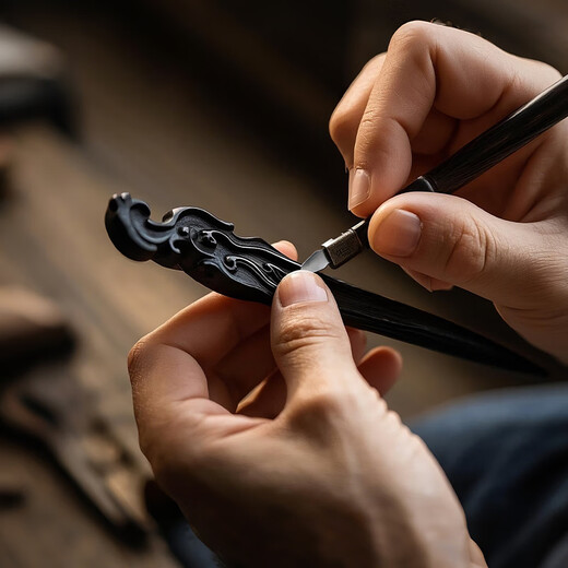 Phoenix Nirvana Hairpin Ancient Style Black Sandalwood Hairpin New Chinese Style Headwear Hanfu Hair Accessories Step Shake Hairpin High-end Birthday Gift for Women