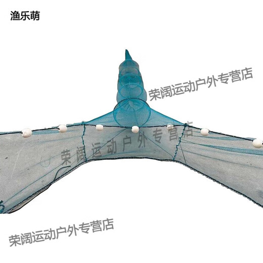 Yulemeng river fish net, river net, large entrance, no exit, only pull net, fishing net collection, fishing cage, net and cage, 1 meter high, 2 meters wide, tail length, 3 meters, small entrance with dense eyes