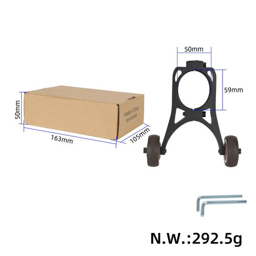 Convient aux scooters électriques des séries M365 et No.9 F, roue auxiliaire pliable, support d'assistance push-pull inversé noir