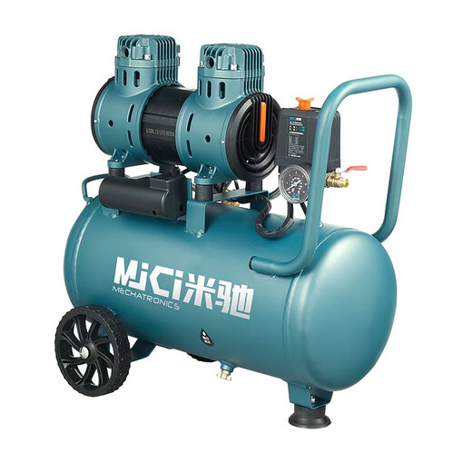 无油空压机气泵家用小型木工专用空气压缩机喷漆真石漆打气泵 铜1390W-9L  送配件