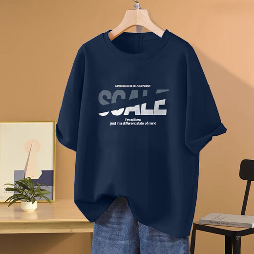 Mit reinem Yishion2025 Sommer neues T-Shirt mit losen Baumwollkurzschläfen für Frauen, schlagern Sie ihren Bauch, lässigen und modischen Top 1049# Rose Red [Pure Cotton] 3XL [Empfohlen 175-200jin [Jin gleich 0,5 kg]]