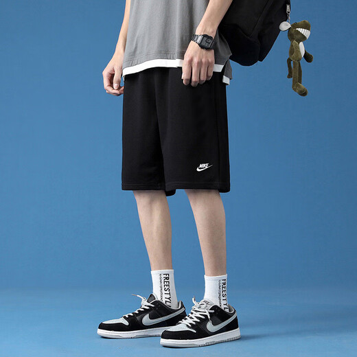 Nike (Nike) Sports Suit Men 2025 Spring New Fashion Golf Polo Camiseta de manga corta Breve de punto cortos FN3895-010+DX0767-010 L