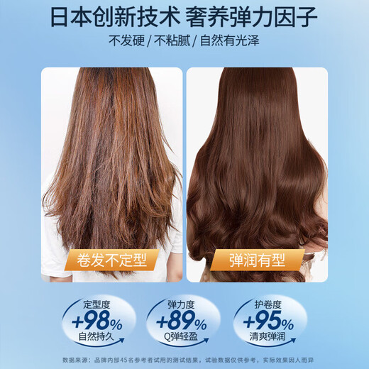 Confucian elastin for curly hair, moisturizing, long-lasting styling, anti-frizz and fluffy essence, post-perm care for men and women, repairing frizz, elastin 300ml*2