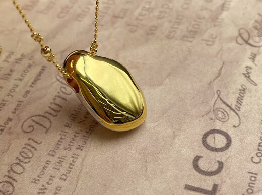 Iosn meteorite pendant two-color new 18k gold geometric meteorite pendant two-color double-sided life personality fashion single pendant