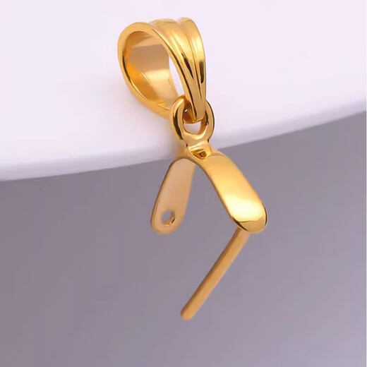 DL 1998 Fat Donglai same style buckle 18k gold gold store same style gold plated melon seeds thickened version live mouth pendant buckle Jade Buddha gold melon seed buckle