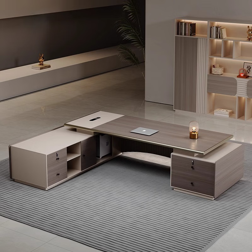 Yuzhu high-end boss desk office desk simple modern light luxury CEO desk chairman executive desk office desk and chair combination 2.0 meters light luxury boss desk