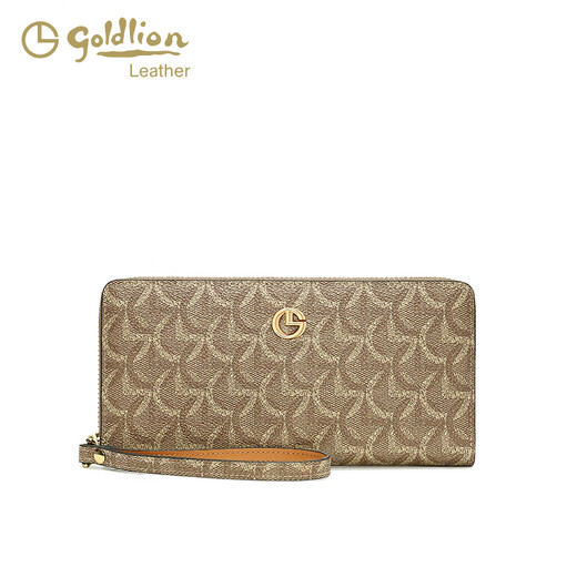 Billetera Goldlion 2025 NUEVA Moda Versátil Bolso de embrague Retro Bolsa Retro Long Wallet Women's Phaki