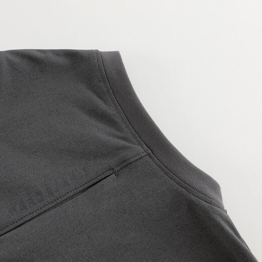 Mark Jenny quick-drying sun protection sports vest for boys and girls, children's sleeveless tops summer new style 550553 gray and black 110 (recommended height 101-110)