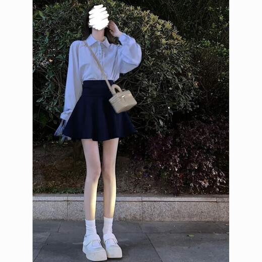 [3891 Menschen sammeln] Sommer Internet-Promi kleine Salztyp-Outfits Verspielte, lebhafte und süße Hemden im College-Stil [zwei Stücke] Riemchen-Hemd + Kurzgruppe 2xl empfohlen 120-135 Jin [Jin gleich 0,5 kg]