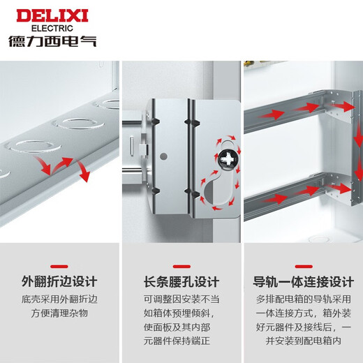 Delixi Electrical Distribution Box PZ30v Home Indoor Lighting Power Box Exposed and Concealed Power Box Upgraded 6 Circuits Transparent Door Surface Installed