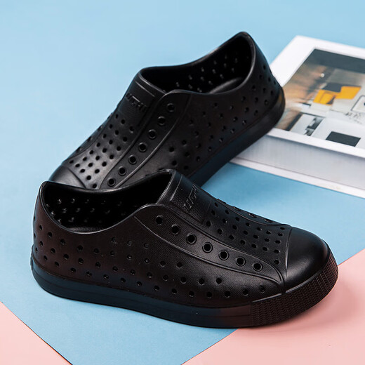 Sommer Kinderhoch Schuhe 2025 Leicht wasserdichte Kinderschuheschuhe Loch Schuhe Gartenschuhe Senden Schuhe Blumen rein schwarz 27