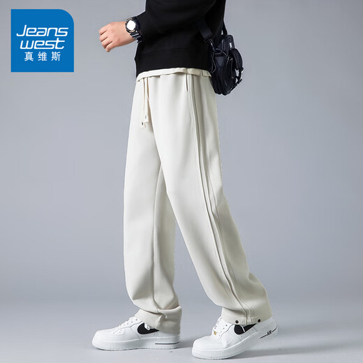 
Jewish casual pants for men in spring and autumn loose straight and versatile high-swinging long pants for men's sports wide-leg pants CJ6629 khaki XL