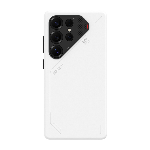 Aulumu S25 Full-Inclusive-Mobiltelefonhülle geeignet für Samsung S25 Ultra einfacher Ledermagnet-Telefonhülle Aluminiumlegierung Wärme Dissipation Fenster Spezielle Magsafe-Schutzhülle weiß