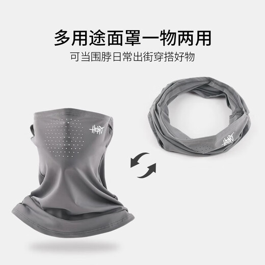 MUJIUSHII Unscrupulous Printed Sunscreen Mask Men's Summer Outdoor Cycling Neck Protector Fishing Breathable Mask Black