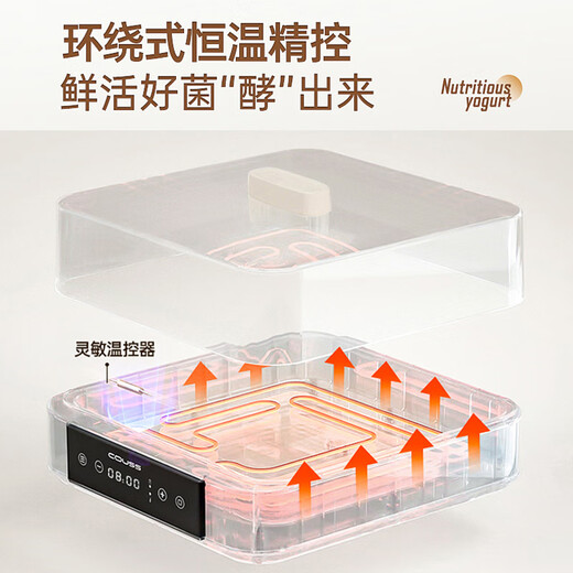 Kass Yogurt Machine Hogar Capacidad Gran capacidad 9 taza 9 taza Machina de fermentación pequeña automática Homemates Natto Ketchup Ketchup Máquina de fermentación Nine Grid Máquina de yogurt [9 tazas] + 30 paquetes de bacterias de yogurt