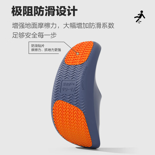 朴西浴室孕妇老人防滑拖鞋女居家夏季洗澡凉拖鞋男 灰色  44-45 