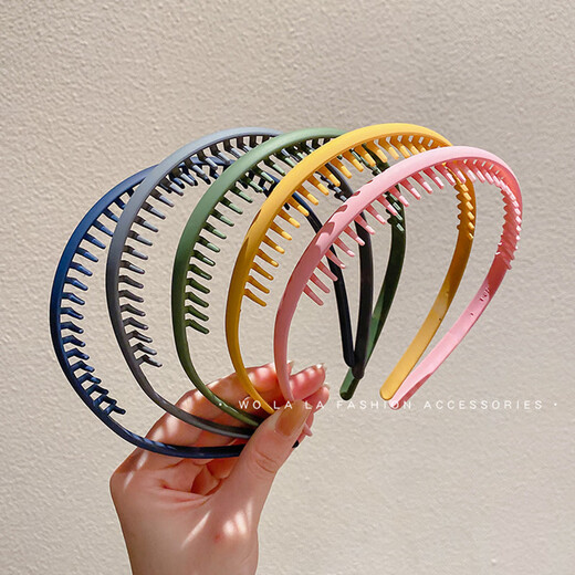 Yusheng men's hairbands, boys' toothed headbands, face wash hairband clips, invisible sports hair bundles, men's hair accessories, hairpins for women, flat navy blue, 1 pack