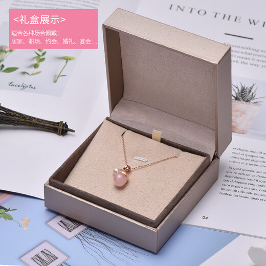 Jingrun Moonlight Lover Pearl Pendant S925 Silver Set with 56mm Freshwater Beads NecklaceD 5-6mm 50cm (length adjustable)