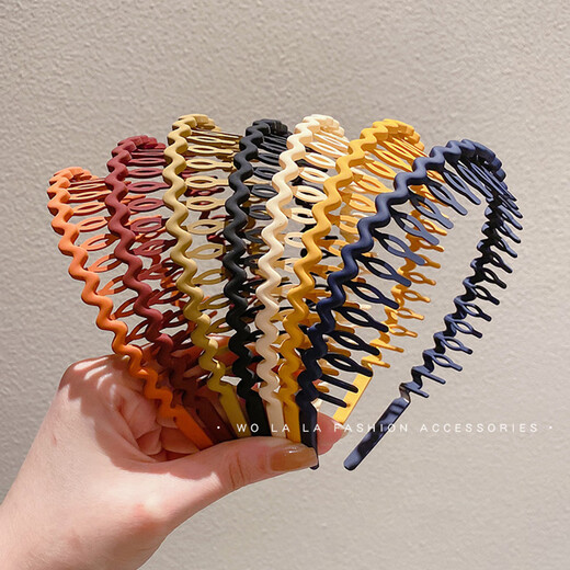 Yusheng men's hairbands, boys' toothed headbands, face wash hairband clips, invisible sports hair bundles, men's hair accessories, hairpins for women, flat navy blue, 1 pack