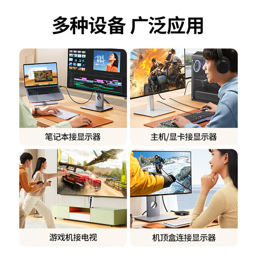 绿联HDMI转DVI连接线4K60Hz DVI转HDMI高清线双向互转笔记本电脑投影仪显示器视频转换线 1.5米11150