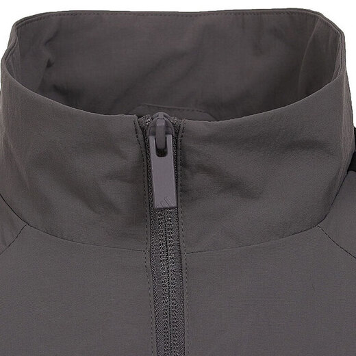 
Adidas men's jacket 2025 spring new training fitness comfortable standing collar windproof sports casual jacket jacket KC3893 rock layer gray 2XL